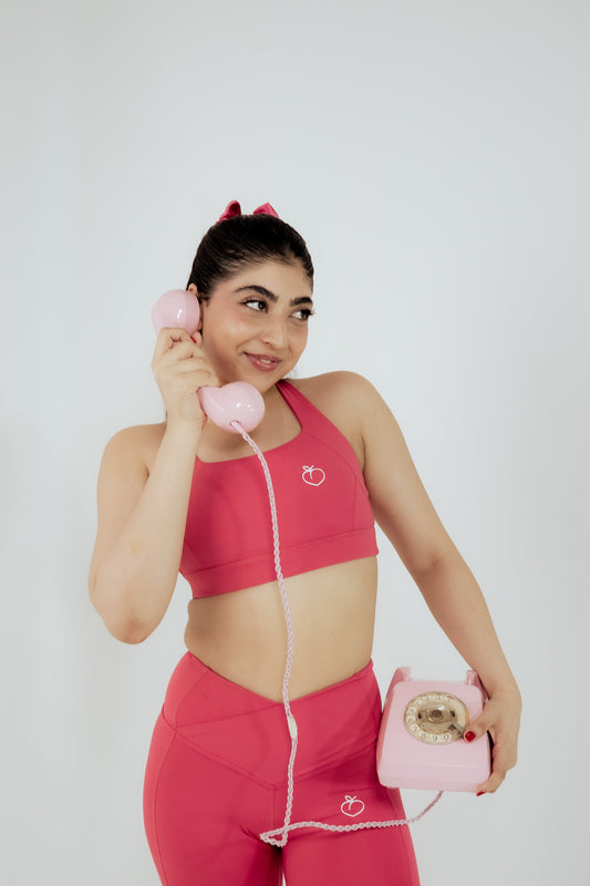 Power Hold Sports Bra - Pink